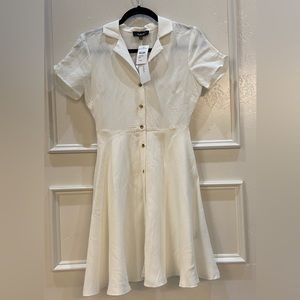 NWT Bohme button front white dress